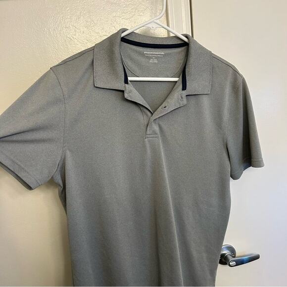 Amazon Essentials Men's Gray Polo Shirt - Picture 4 of 4